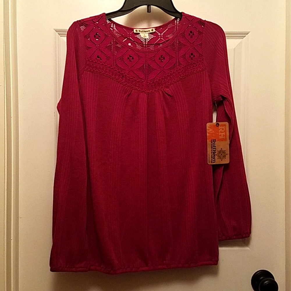Ruff HewnSize M Long Sleeve Henley tops
